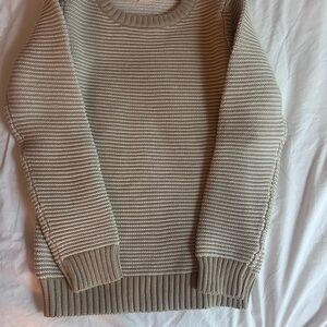 Boys Crewneck Knit Sweater in Beige